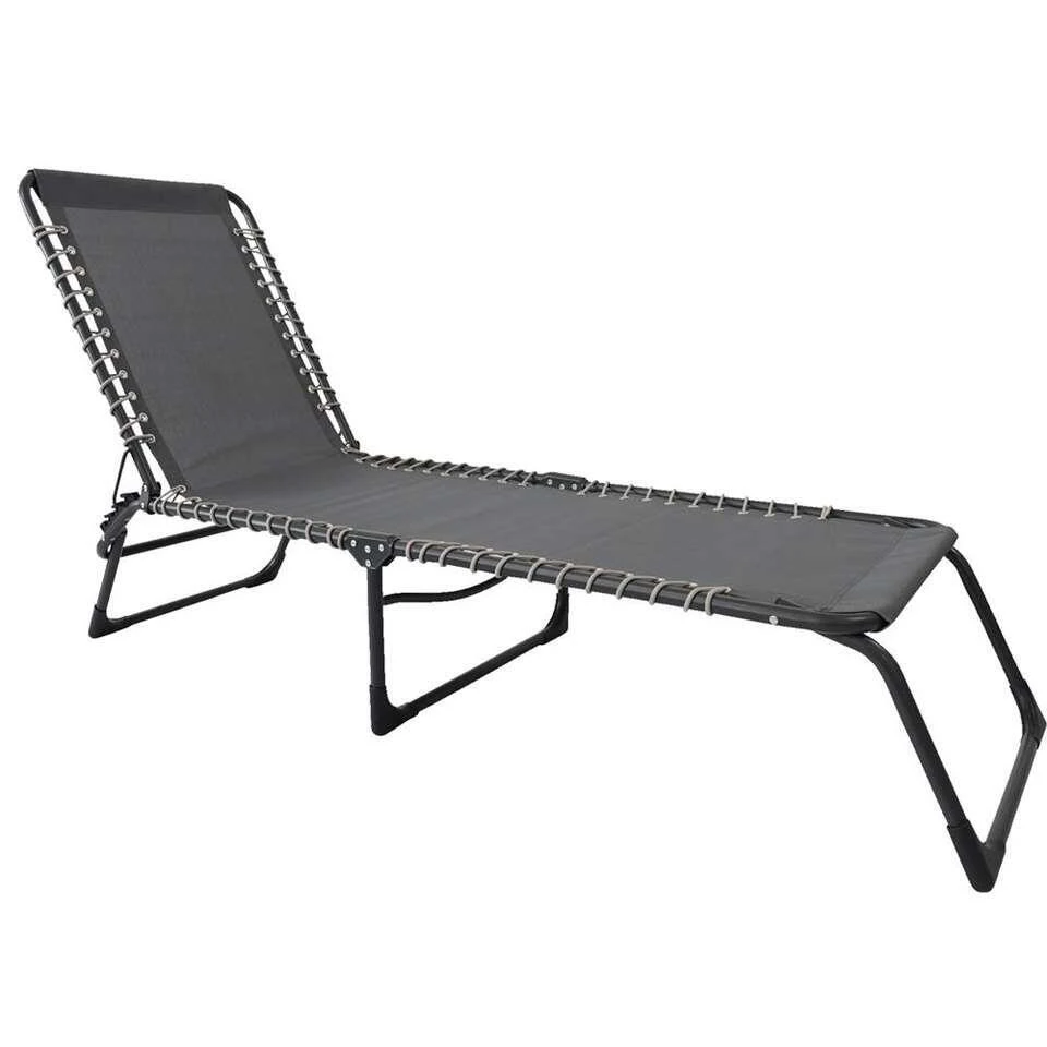 Ligbed Frejus - Donkergrijs - 30/73x53x196 Cm 3 Ligbed Frejus - Donkergrijs - 30/73x53x196 Cm