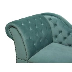 NIMES - Chaise Longue - Mintgroen - Linkerzijde - Fluweel -Meubelpromotie 5046ae9d29604afd9214cb0a552e281b