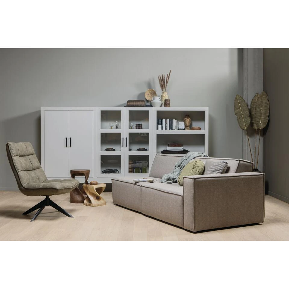 WOOOD Jouke Draaifauteuil - Kunstleer - Groen - 97x70x85 4 WOOOD Jouke Draaifauteuil - Kunstleer - Groen - 97x70x85 - Afbeelding 2