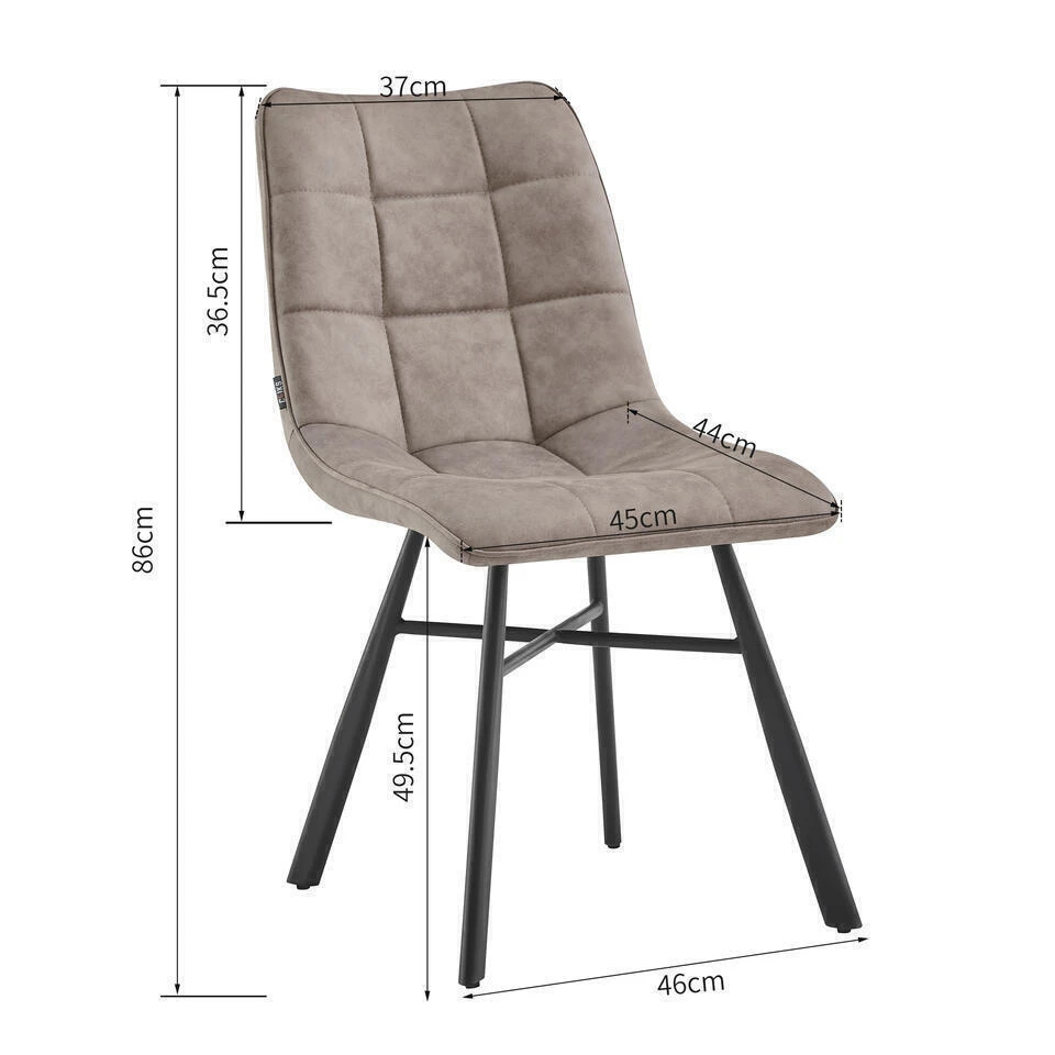 Furnihaus Eetkamerstoel Dexx - Antraciet - Set Van 2 9 Furnihaus Eetkamerstoel Dexx - Antraciet - Set Van 2 - Afbeelding 7