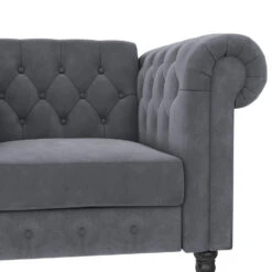 Felix - Fauteuil Chesterfield In Antraciet Fluweel 19 Felix - Fauteuil Chesterfield In Antraciet Fluweel -Meubelpromotie 52f15b55f40e458c9d0c37917a0a1a18