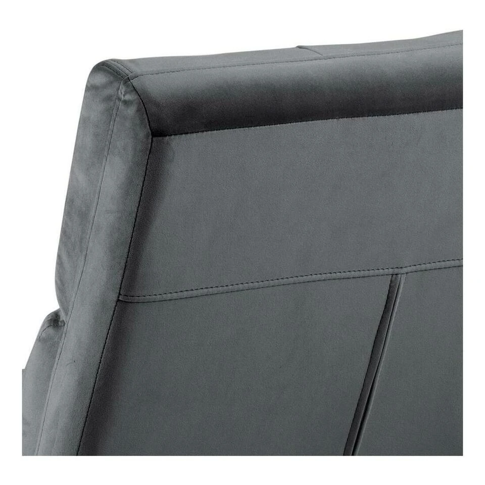 Sohome Fauteuil Wendolyn - Velvet - Donkergrijs 4 Sohome Fauteuil Wendolyn - Velvet - Donkergrijs - Afbeelding 2