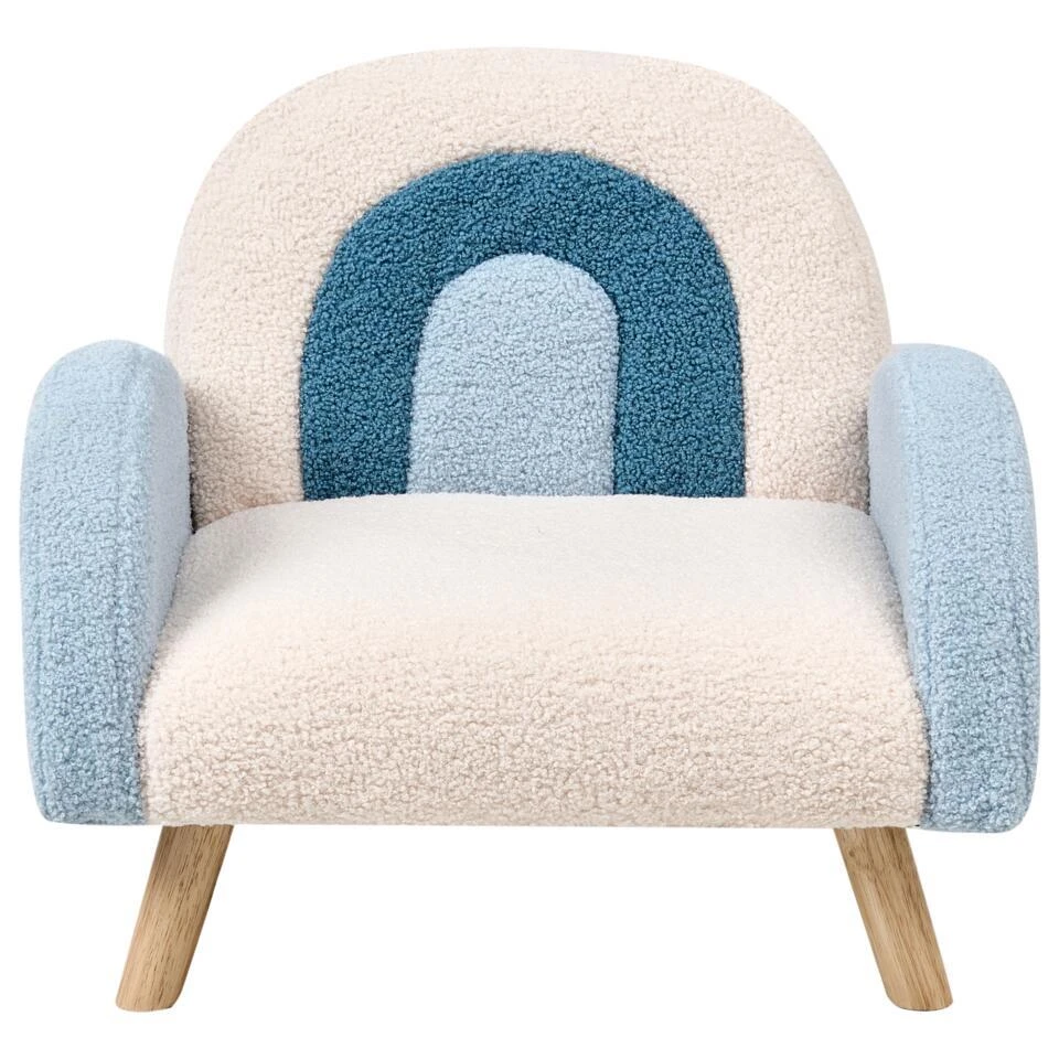 OMBO - Kinderfauteuil - Lichtblauw - Bouclé 8 OMBO - Kinderfauteuil - Lichtblauw - Bouclé - Afbeelding 6