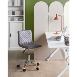 ORLANDO - Bureaustoel - Donkergrijs - Kunstleer -Meubelpromotie 537894dc760b4f849e023aa2d2eedbe9