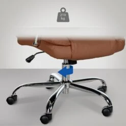 CLP Bureaustoel XXL Xanthos Chroom Frame - Kunstleer - Licht Bruin -Meubelpromotie 53b93c3ef8f24661a256069df0917d0e