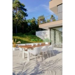 Hartman Heron Dining Tuintafel 240x100 Cm. - Wit/Teak -Meubelpromotie 5488f6e12c1740288dc1decfe8c6ffd4
