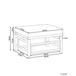 CERRETO - Ottomaan - Taupe - Bamboe -Meubelpromotie 54ef003780e243cfaa10378808ea3684