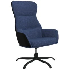 VidaXL Relaxstoel Met Voetensteun Stof Blauw -Meubelpromotie 553caefc2c474f2095bb26962563cfbe