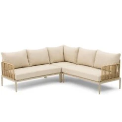 Hoek Loungeset 5 Personen Wicker Taupe Coco Ibiza -Meubelpromotie 55506e51fc5c4064a753fa30f6bdde9e