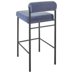 AMAYA - Barkruk Set Van 2 - Blauw - Polyester -Meubelpromotie 56cad52e1ef243d1a896af196f8feb7c