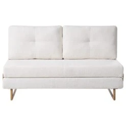 JERSLEV - 3-zits Slaapbank - Off-white - Bouclé -Meubelpromotie 58e6c4622e0946949547d6a022446a04