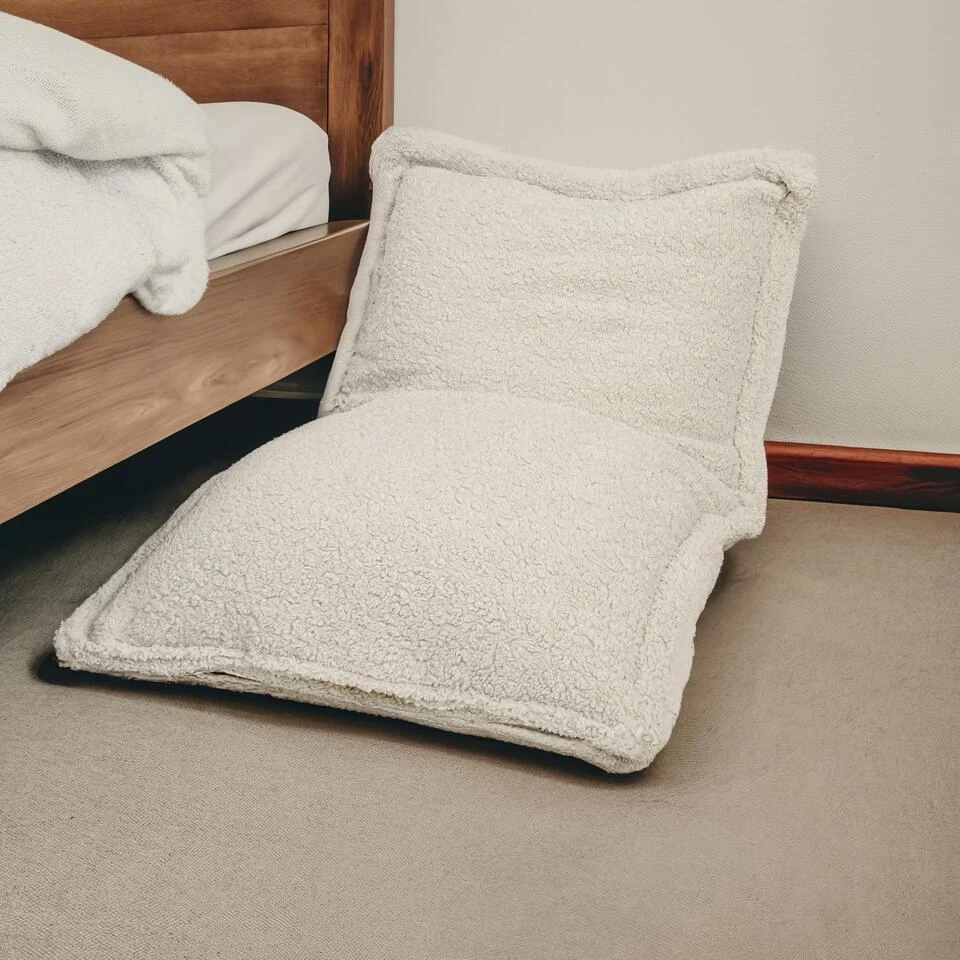 BobbelHome - Sfeervolle Zitzak/zitkussen - Teddy - Beige 4 BobbelHome - Sfeervolle Zitzak/zitkussen - Teddy - Beige - Afbeelding 2