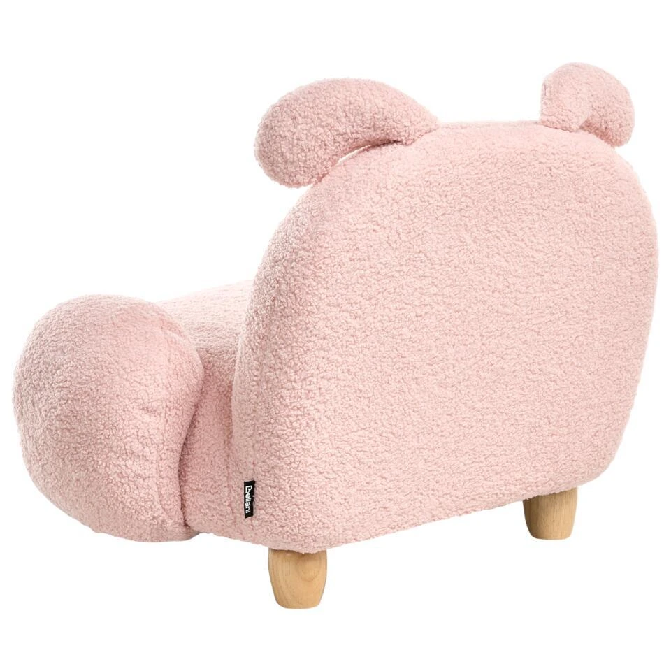 KANNA - Kinderfauteuil - Pastelroze - Bouclé 9 KANNA - Kinderfauteuil - Pastelroze - Bouclé - Afbeelding 7