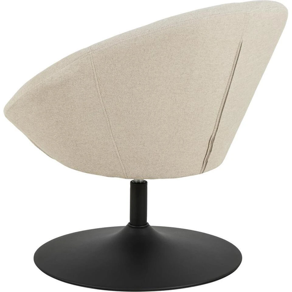Fauteuil Beige Stof Draaibaar - Zithoogte 47cm - Eva 6 Fauteuil Beige Stof Draaibaar - Zithoogte 47cm - Eva - Afbeelding 4