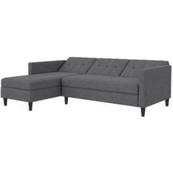 Hartford - 3-zits Hoekslaapbank In Grijs Stof -Meubelpromotie 5b129324ca074d8b913986455f153d1f