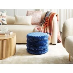 Beliani Poef BREWTON - Blauw Fluweel 9 Beliani Poef BREWTON - Blauw Fluweel -Meubelpromotie 5b3781ab9a0040b5bd1a43bee5fb1278