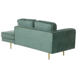 MIRAMAS - Chaise Longue - Groen - Linkerzijde - Fluweel -Meubelpromotie 5bf8e93744fc4aa7870d547fba4f07d8