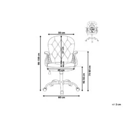 Beliani Bureaustoel PRINCESS - Beige Kunstleer 8 Beliani Bureaustoel PRINCESS - Beige Kunstleer -Meubelpromotie 5c49403c36da41e19623af1d7b2017da