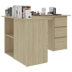 VidaXL - Hoekbureau - Bruin - Bewerkt Hout -Meubelpromotie 5c5de866ea3844079027a6d88039de7a