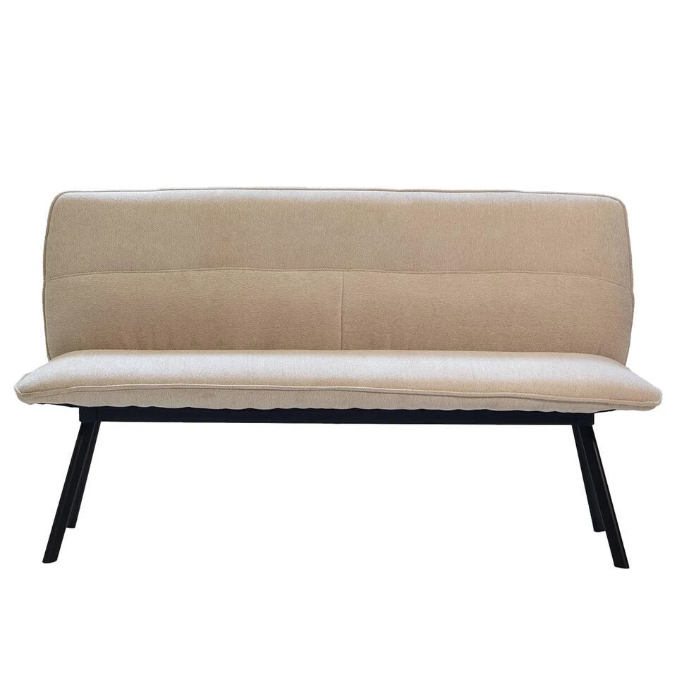 Eetkamerbank Rechthoek - Beige Stof - 160x60x88cm - Harper 9 Eetkamerbank Rechthoek - Beige Stof - 160x60x88cm - Harper - Afbeelding 7