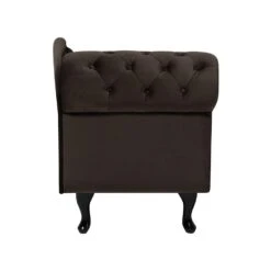 NIMES - Chaise Longue - Bruin - Linkerzijde - Fluweel -Meubelpromotie 5e0117514dd94322b14f823acb0d8256