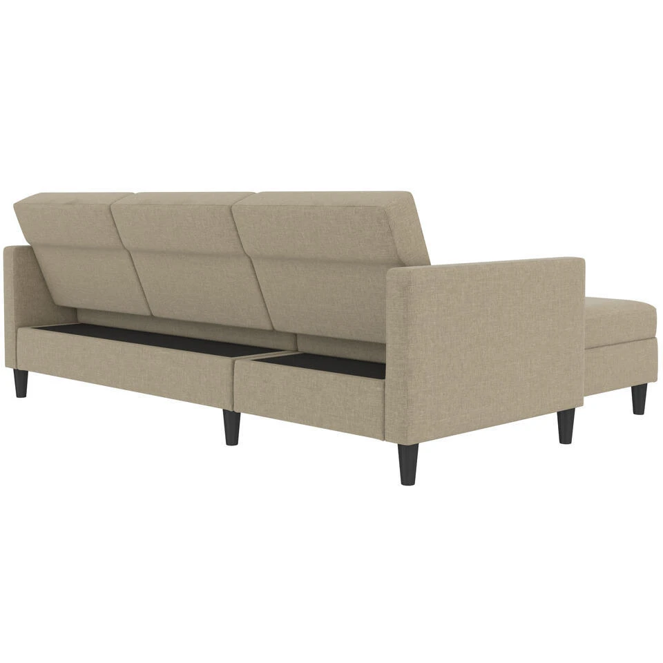 Hartford - 3-zits Hoekslaapbank In Cappuchino Stof 10 Hartford - 3-zits Hoekslaapbank In Cappuchino Stof - Afbeelding 8
