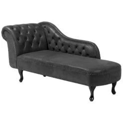 NIMES - Chaise Longue - Grijs - Linkerzijde - Kunstleer -Meubelpromotie 5e9465ac58b64ff0bd08a0b1b15fa631