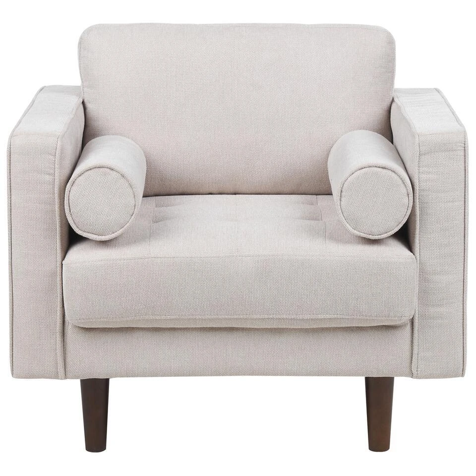 NURMO - Fauteuil - Beige - Polyester 7 NURMO - Fauteuil - Beige - Polyester - Afbeelding 5