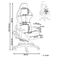 WARRIOR - Gamestoel - Beige - Polyester 16 WARRIOR - Gamestoel - Beige - Polyester -Meubelpromotie 60bb8b15ca6e420b8d69b580c68c14e5