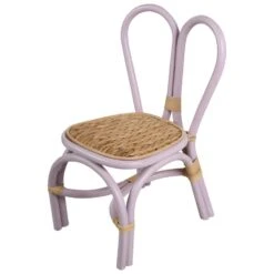 DESIMI - Kinderstoel - Paars - Rotan -Meubelpromotie 613c6a2dd1544150b622fefac82af3da