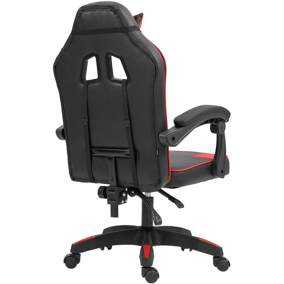 CLP Bureaustoel Orkney Zwart Frame - Kunststof - Zwart/rood 9 CLP Bureaustoel Orkney Zwart Frame - Kunststof - Zwart/rood - Afbeelding 7