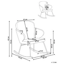 VIKEN - Schommelstoel - Wit - Polyester -Meubelpromotie 61e2adcdc1394008aa372b00cf7e31ad