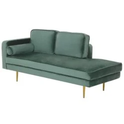 MIRAMAS - Chaise Longue - Groen - Linkerzijde - Fluweel -Meubelpromotie 62b00bf5638a4102a7eb1dea31c3b86d