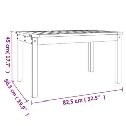 VidaXL - Tuintafel - Zwart - Massief Grenenhout - 82.5 X 50.5 X 45 Cm -Meubelpromotie 62c28f1ed3024d63b1fdde38621a5387