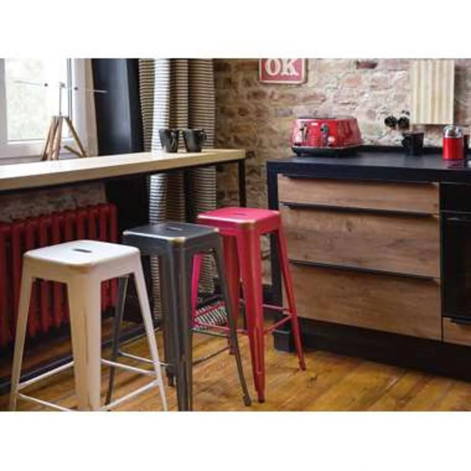 Beliani Barkruk CABRILLO - Zwart Metaal 4 Beliani Barkruk CABRILLO - Zwart Metaal - Afbeelding 2