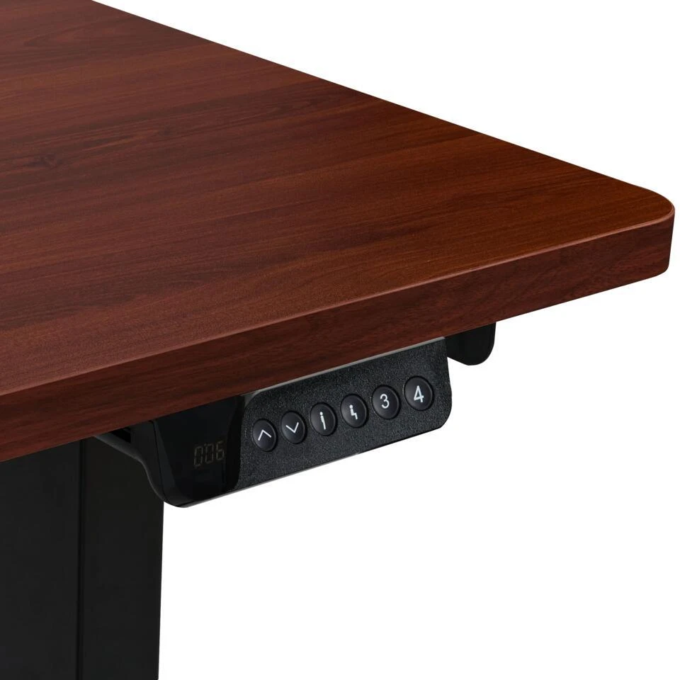 DESTINES - Elektrisch Bureau - Zwart/Donkerhout - Links - Vezelplaat 10 DESTINES - Elektrisch Bureau - Zwart/Donkerhout - Links - Vezelplaat - Afbeelding 8