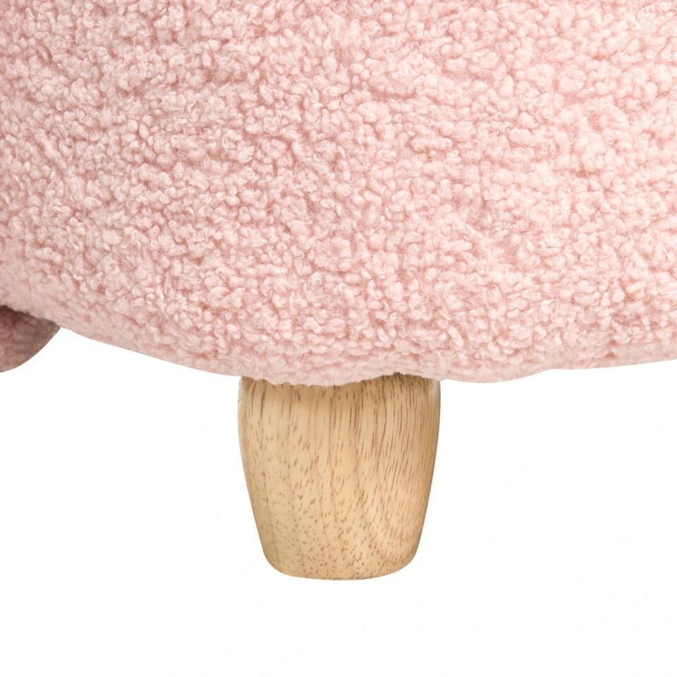 KANNA - Kinderfauteuil - Pastelroze - Bouclé 11 KANNA - Kinderfauteuil - Pastelroze - Bouclé - Afbeelding 9