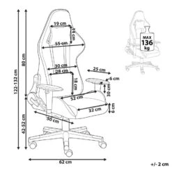 WARRIOR - Gamestoel - Beige - Polyester 17 WARRIOR - Gamestoel - Beige - Polyester -Meubelpromotie 64bbb01ff8134974b4f0e9b9e9080626