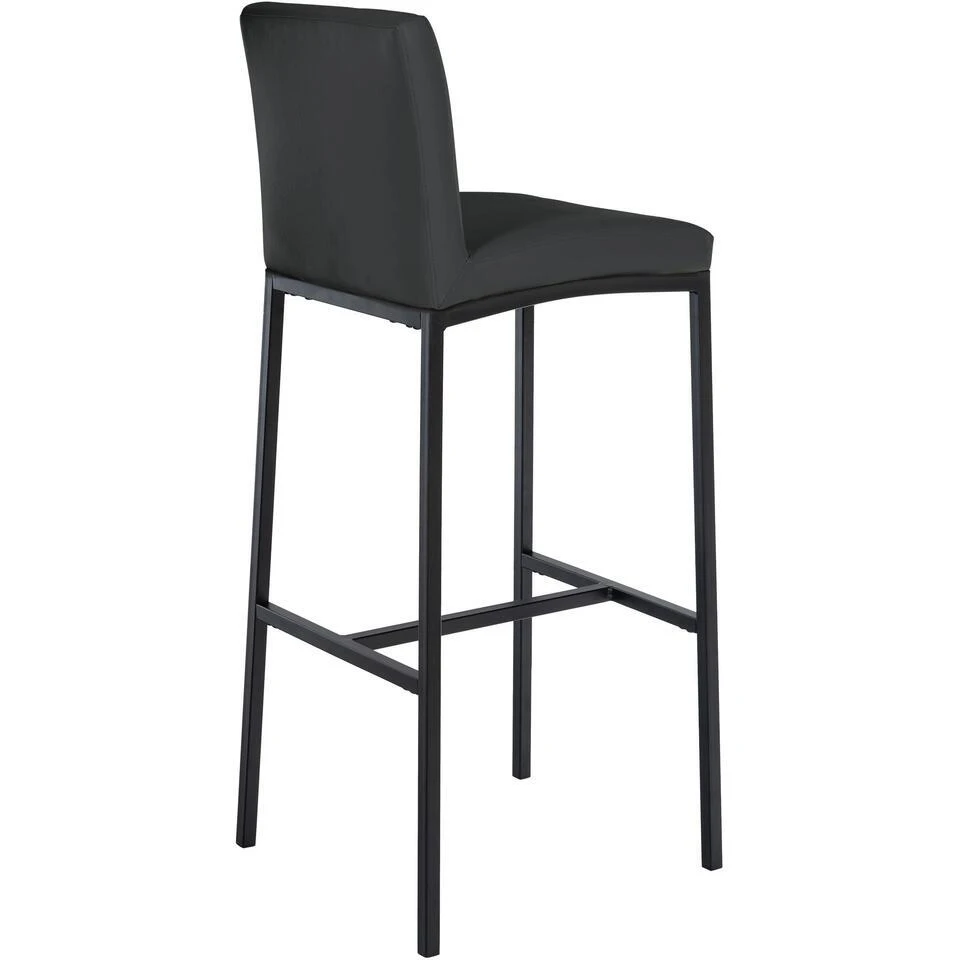 CLP Barkruk Freeport Zwart Frame - Kunstleer - Donkergrijs 8 CLP Barkruk Freeport Zwart Frame - Kunstleer - Donkergrijs - Afbeelding 6