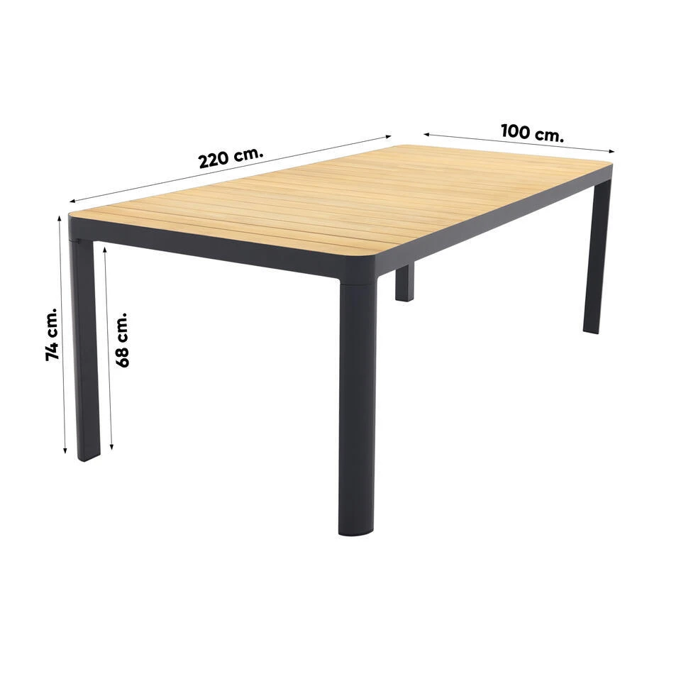 Vdgarde Premium - General Tuintafel 220x100cm. 11 Vdgarde Premium - General Tuintafel 220x100cm. - Afbeelding 9