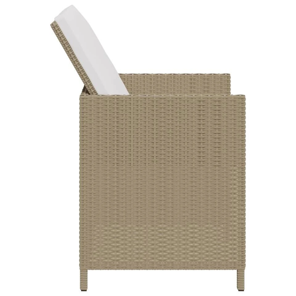 VidaXL - Tuinstoelen - Beige - 4 Stuks - Met Kussens 7 VidaXL - Tuinstoelen - Beige - 4 Stuks - Met Kussens - Afbeelding 5