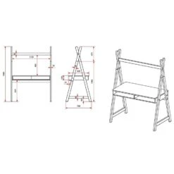 Vipack Kinderbureau Tipi - Wit/hout - 116x75 Cm 11 Vipack Kinderbureau Tipi - Wit/hout - 116x75 Cm -Meubelpromotie 686367986db444bfa9ff4457e50f6c52