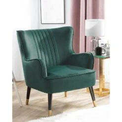 VARBERG - Fauteuil - Groen - Fluweel 12 VARBERG - Fauteuil - Groen - Fluweel -Meubelpromotie 68b18b0181874b01bbc61b4ddc2c4da9