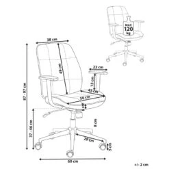 CARLTON - Bureaustoel - Grijs - Stof 13 CARLTON - Bureaustoel - Grijs - Stof -Meubelpromotie 6a41809d37f84a4dac9e66c156c58d63