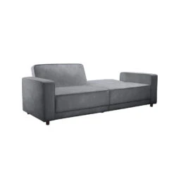 Allie - 3-zits Slaapbank In Antraciet Fluweel -Meubelpromotie 6cab5085f8e845f9a40866905fbc03ff