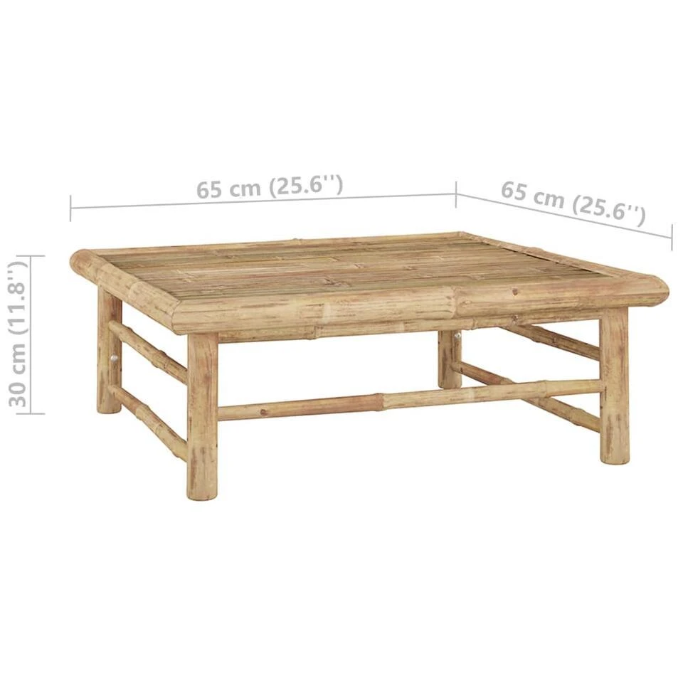 VidaXL - Loungeset - Donkergrijze - Bamboe - 3 Stuks - Met Kussens 11 VidaXL - Loungeset - Donkergrijze - Bamboe - 3 Stuks - Met Kussens - Afbeelding 9