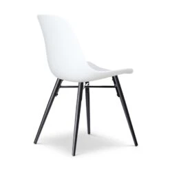 Nolon Nena-Pip Eetkamerstoel Wit - Zwarte Houten Poten -Meubelpromotie 6d832167e5ff4f4a8c8571467f556550