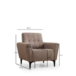 Arabic House Fauteuil Lichtbruin Stof - Zithoogte 43cm - 90x95x77cm - Hamlet - -Meubelpromotie 6dcbb89a147444058ff70f1580280ad3