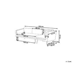 LORETELLO - Loungebank 3-zits - Beige - Links - Polyester -Meubelpromotie 6f5153bb91fb4596855852a07c7619ce