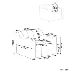 AGERUP - Fauteuil - Beige - Bouclé -Meubelpromotie 6f5cb2d1a9b342a8af8c6666fdd36263